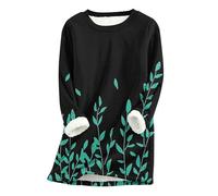 GMQWRK Felpe foderate in pile da donna Uk Fashion Print Pullover Felpa con fodera in peluche casual a maniche lunghe tunica top maglione lungo autunno inverno caldo camicie termiche, Stile 08