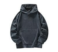 GMQWRK Pullover con cappuccio da uomo UK Color Block Pullover Shirt Plus Size Felpe Casual Caldo Pullover da indossare con pantaloni della tuta Autunno Inverno Primavera Abiti, Grigio scuro, L Plus