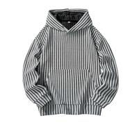 GMQWRK Pullover con cappuccio da uomo UK Color Block Pullover Shirt Plus Size Felpe Casual Caldo Pullover da indossare con pantaloni della tuta Autunno Inverno Primavera Abiti, bianco, L Plus Tall