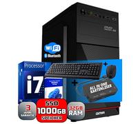 GMR Ultra i7 Business Office PC - Calcolatrice veloce | 3 anni di garanzia | 32 GB di RAM | 1000 GB SSD | DVD±RW | USB 3 | Windows 11 Prof | Bluetooth WiFi