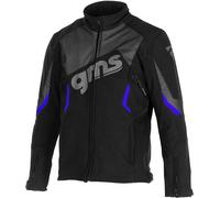 GMS Arrow Giacca Moto Softshell, nero-blu, taglia XL