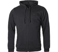 GMS Cruz Felpa con cappuccio e zip da moto, nero, taglia 4XL per maschi