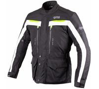 GMS Gear Giacca tessile moto, nero/bianco/giallo neon, Taglia L