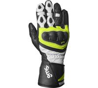 GMS GR-1 SF Guanti Moto traforati, nero-bianco-giallo, taglia L per maschi