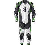 GMS-Moto GRC-1, tuta in pelle 1pz. 50 male Nero/Bianco/Verde/Grigio