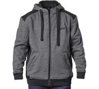 GMS Grizzly Felpa con cappuccio con zip da moto per bambini, grigio, Taglia 152