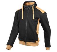 GMS Grizzly Felpa con cappuccio moto, nero/marrone, Taglia 3XL