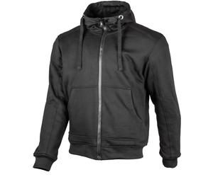 GMS Grizzly Felpa con cappuccio moto, nero, taglia 5XL per maschi