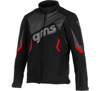 GMS Arrow Giacca Moto Softshell, nero-rosso, taglia L per maschi