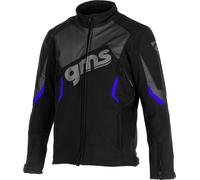 GMS Arrow Giacca Moto Softshell, nero-blu, taglia XL