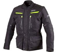 GMS-Moto Gear, giacca tessile impermeabile XXL male Nero/Giallo Fluo