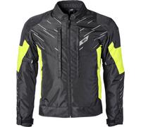 GMS-Moto Kasai, giacca tessile impermeabile XL male Nero/Giallo Fluo