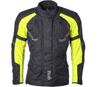 GMS-Moto Taylor, giacca tessile impermeabile 5XL male Nero/Giallo Fluo