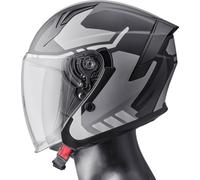 GMS-Moto Vectus Graphic, casco aperto M female Nero/Grigio/Bianco