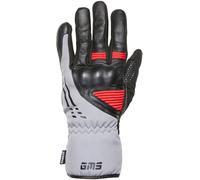GMS Stockholm WP Guanti da moto impermeabili, nero-grigio-rosso, taglia 2XL per maschi
