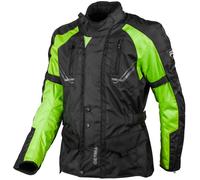 GMS-Moto Taylor, giacca tessile impermeabile 5XL male Nero/Giallo Fluo