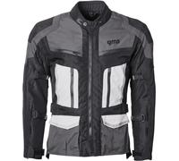 GMS-Moto Tigris, giacca tessile impermeabile 4XL male Nero/Grigio/Bianco