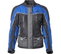 GMS Twister Neo impermeabile Giacca tessile moto da donna, nero/blu, Taglia 3XL