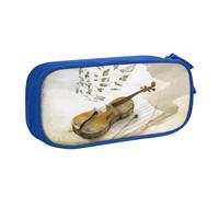 GMSGHJHDR Astuccio con stampa 3D con farfalla e violoncello, grande capacità, organizer per cancelleria scolastica con scomparti con cerniera, astuccio per matite per ragazze, ragazzi, studenti