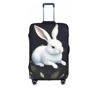 GMSGHJHDR Coperture elastiche per bagagli per valigie Bianco Coniglio Copertura per valigia, Protezione per trolley Durabilità, Copertura per bagagli da viaggio Protezione per valigie Adatto per