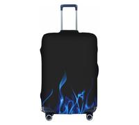 GMSGHJHDR Coperture elastiche per bagagli per valigie Blue Flame Copertura per valigia, protezione per trolley resistente, copertura per bagagli da viaggio per bagagli da 45-81 cm, 3D, XL, Organizer