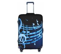 GMSGHJHDR Coperture elastiche per bagagli per valigie Blue Music Valigia, protezione per trolley resistente, copertura per bagagli da viaggio per bagagli da 18-32 pollici, 3D, S, Organizer per borse