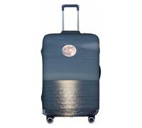 GMSGHJHDR Coperture elastiche per bagagli per valigie Bright Moon at Hippie Copertura per valigia, protezione per trolley resistente, copertura per bagagli da viaggio per bagagli da 45-81 cm, 3D, L