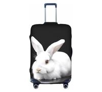 GMSGHJHDR Coperture elastiche per bagagli per valigie carino coniglio bianco. Copertura per valigia, protezione per trolley resistente, copertura per bagagli da viaggio per bagagli da 45-81 cm, 3D, M