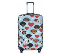 GMSGHJHDR Coperture elastiche per bagagli per valigie Cute Dog Suitcase Cover, Durability Trolley Case Protector, Travel Luggage Cover Protector Fits 18-32 Inch Luggage, 3D, M, Organizer per borse