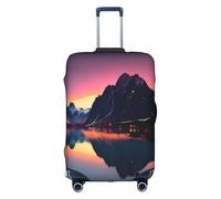 GMSGHJHDR Coperture elastiche per bagagli per valigie Isole Norvegia, protezione per trolley resistente, copertura per bagagli da viaggio per bagagli da 45-81 cm, 3D, L, Organizer per borse