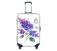 GMSGHJHDR Coperture elastiche per bagagli per valigie Lavanda Farfalla Valigia, Durevolezza Trolley Caso Protector Copertura per Bagagli da Viaggio Copertura Valigie Adatto per Bagagli da 18-32