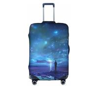 GMSGHJHDR Coperture elastiche per bagagli per valigie Northern Lights Copertura per valigia, protezione per trolley resistente, copertura per bagagli da viaggio per bagagli da 18-32 pollici, 3D, S
