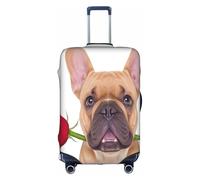GMSGHJHDR Coperture elastiche per bagagli per valigie Rose e cani, copertura per valigia resistente per trolley, copertura per bagagli da viaggio per bagagli da 45-81 cm, 3D, XL, Organizer per borse