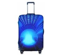 GMSGHJHDR Coperture elastiche per valigie blu hippie art valigia cover durevole trolley protezione, viaggio bagagli copertura valigia Protector adatto per bagagli da 45-81 cm, 3D, L, Organizer per