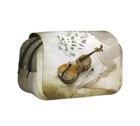 GMSGHJHDR Grande astuccio con farfalla e violoncello con stampa 3D a doppia conchiglia, doppia cerniera, astuccio per matite e cancelleria per scuola, studenti, ragazze, ragazzi, Farfalla e