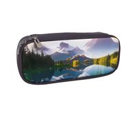 GMSGHJHDR Northern Lights - Astuccio in pelle con stampa 3D, grande capacità, per cancelleria scolastica, organizer con cerniera, astuccio per matite per ragazze, ragazzi, studenti, università e