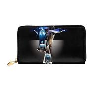 GMSGHJHDR Portafoglio lungo da donna in pelle 3D con chiusura lampo, con scomparti multipli per carte di credito e portamonete, elegante porta carte di credito, 3D, Taglia unica, Minimalista