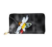 GMSGHJHDR Portafoglio lungo da donna in pelle 3D con farfalla e coccinella con cerniera, borsa in pelle PU con scomparti multipli per carte e portamonete, elegante pochette porta carte di credito per