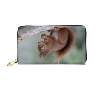 GMSGHJHDR Portafoglio lungo da donna in pelle sintetica con cerniera, con scomparti multipli per carte di credito e portamonete, elegante pochette porta carte di credito, 3D, Taglia unica, Minimalista