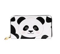 GMSGHJHDR Portafoglio lungo in pelle 3D con panda, da donna, con cerniera, in pelle PU, con scomparti multipli per carte e portamonete, elegante pochette porta carte per telefono, 3D, Taglia unica