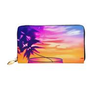 GMSGHJHDR Portafoglio lungo in pelle 3D da donna con cerniera, in pelle PU, con scomparti multipli per carte e portamonete, elegante pochette porta carte per telefono, 3D, Taglia unica, Minimalista