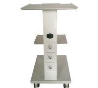 GMSLuu Carrello portautensili medico, portatile, tavolino da dentista, trolley dentale, carrello a 3 ripiani, colore bianco, 41 x 36 x 77 cm
