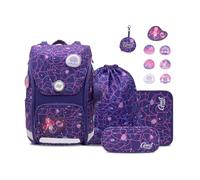 GMT for Kids Zaino per la scuola, set da 6 pezzi, ergonomico, volume espandibile, borsa per la scuola, per ragazze, ragazzi, bambini, scuola elementare, unicorno, 1-6 ° classe, zaino 23 l, Sirena