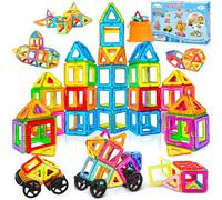 GMUFTIR Costruzioni Magnetiche, 66 Pezzi Blocchi Magnetici, Costruzioni Magnetiche per Bambini, Gioco Magnetico Educativo, Giochi Montessori per Ragazzi e Ragazze di 3 4 5 6 7 8 Anni