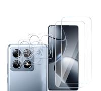 GMUJIAO [2+2 Pack Compatibile con Xiaomi 14T PRO per Pellicola Prottetiva & Pellicola Fotocamera,Protezione Schermo Anti Graffio,Durezza 9H[Anti-Graffio]