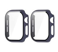 GMUJIAO [2 Pack Compatibile con Apple Watch Series 10 46mm per Cover,Custodia Rigida con Vetro Temperato,Protezione Totale Ultra Sottile HD Clear Pellicola Protettiva-Blu