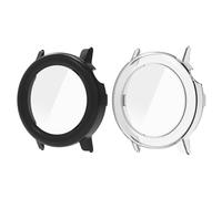 GMUJIAO [2 Pack Compatibile con Cmf Watch PRO 2 per Cover,Custodia Rigida con Vetro Temperato,Protezione Totale Ultra Sottile HD Clear Pellicola Protettiva-Nero+Trasparente