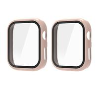 GMUJIAO [2 Pack Compatibile con Huawei Watch D2 per Cover,Custodia Rigida con Vetro Temperato,Protezione Totale Ultra Sottile HD Clear Pellicola Protettiva-Rosa