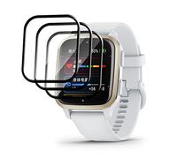 GMUJIAO 3 Pack Pellicola Salvaschermo per Garmin Venu SQ2,Bordo Curvo 3D Anti-Graffio Pellicola Protettiva Flessibile HD Ultra Infrangibile [Anti-Graffio]-Nero