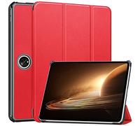 GMUJIAO Compatibile con Honor Pad 9 12.1 inch per Custodia,Custodia per Telefono in Pelle PU Ultrasottile con Funzione di Supporto con Tre Supporti Pieghevoli-Rosso